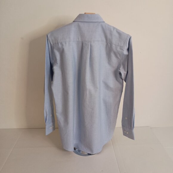 Rugged Bear Boys Blue White Button Down Shirt Size 14 Front Pocket EUC - Picture 13 of 14